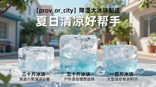 未央降温大冰块配送_海鲜排档降温解决方案_高温天气大冰块配送